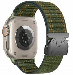 Beline Pasek Beline Woven Nylon Diagonal Style Parachute do Apple Watch 38/40/41mm zielony