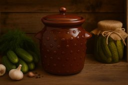 Garnek ceramiczny 2,5 L brąz 3453