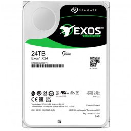 Seagate Exos X24 ST24000NM007H - Festplatte - Enterprise - 24 TB - intern - 3.5" (8.9 cm) - SAS 12Gb/s - 7200 rpm - Puffer: 512 MB