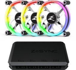 Zalman ZM-LF120A3, Fan, 12 cm, 800 RPM, 1300 RPM, Black, White