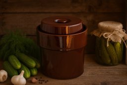 Beczka ceramiczna 5 L hermetyczna brąz 3064