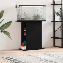 vidaXL Stojak na akwarium Czarny dąb 75x36x72,5 cm Drewno klejone