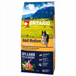 Ontario Adult Medium su ėriena ir ryžiais 12kg