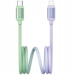 Kabel USB Usams USB-C - Lightning 1.2 m Zielony
