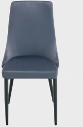 Krzesło welurowe LOGAN ciemnoszare z czarnymi nogami HOMLA