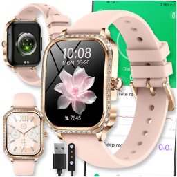 SMARTWATCH WATCH ZEGAREK AMOLED BLUETOOTH ROZMOWY MENU PL DAMSKI SMARTBAND MK88