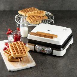 DOMO DO9280W Gofrownica, 1520W, 2 duże gofry, regulacja temperatury, biała