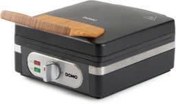 DOMO DO9275W Gofrownica, 1400W, 2 duże gofry, regulacja temperatury, czarna