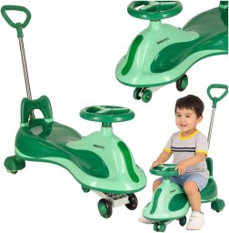 Jeździk grawitacyjny LED Swing FIX S2 skuter z rączką zielony max 100kg