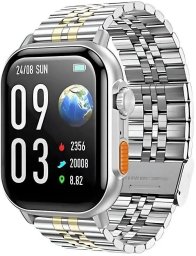 Smartwatch Hoco 2,02" TFT z fukcją rozmowy DYD02 złoto srebrny
