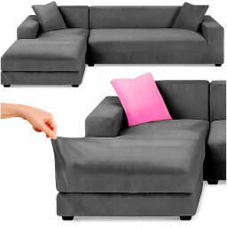 Pokrowiec na kanapę 145-185cm c.szary Ruhhy 26037