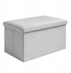 Pufa welurowa szara 60x30x30 cm Ruhhy 25994