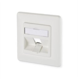 Modułowa puszka ścienna METZ CONNECT, 1 port, czysta biel