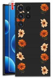 ETUI do Samsung Galaxy S25 Ultra WZORY | SILIKONOWE MATT CASE + SZKŁO 9H