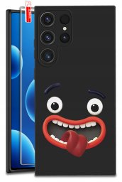 ETUI do Samsung Galaxy S25 Ultra WZORY | SILIKONOWE MATT CASE + SZKŁO 9H