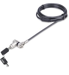 Linka zabezpieczająca StarTech .com 25-Pack Universal Laptop Lock 6.6ft (2m), Master Keyed Locking Cable, Computer Security, Compatible w/Noble Wedge/Nano/K-Slot, Anti-Theft Cut-Resistant Cable - zamek kablowy zabezpieczający - czarny & srebrny - 2 m - zg