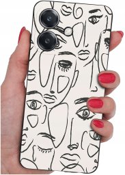 Etui do Oppo A40 | A40M | WZORY | SILIKONOWE MATT SZKŁO 9H