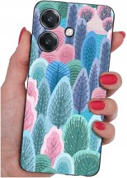 Etui do Oppo A40 | A40M | WZORY | SILIKONOWE MATT SZKŁO 9H