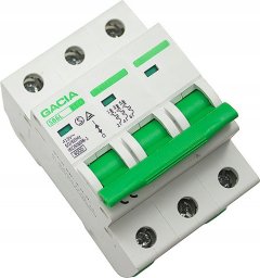 Wyłącznik nadmiarowoprądowy,6kA,B,3-pola,50A GACIA SB6L B 3P 50A