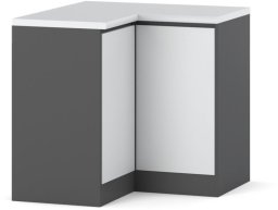 Szafka Kuchenna Stojąca Bella Narożna Z Blatem 90x90 Szary Biały Mat