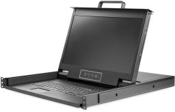 StarTech.com Rack KVM Konsole HD 1080p - US Tastatur(QWERTY), Ein Port VGA KVM mit 17" LCD Monitor - 1HE LCD KVM Konsolenschublade mit Kabeln - USB Unterstutzung - 50.000 MTBF (RKCONS17HD) - KVM-Konsole mit KVM-Switch - 1 Anschlusse - USB - 43.9 cm (