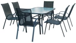 Domoletti OUTD FURNIT SET 6 CHAIR 1 TABL BL HC-891