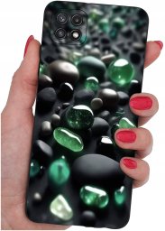 Etui do Samsung A22 5G WZORY |SILIKONOWE MATT CASE + SZKŁO 9H