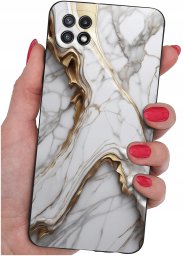 Etui do Samsung A22 5G WZORY |SILIKONOWE MATT CASE + SZKŁO 9H