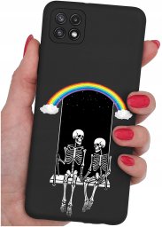 Etui do Samsung A22 5G WZORY |SILIKONOWE MATT CASE + SZKŁO 9H