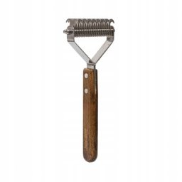 Ekskluzywny trymer hakowy dwustronny, dla zwierz�t, drewno bukowe, stal, wym.8,6x19,3cm