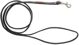 Alizoo Smycz dla psa sk�rzana Kwiaty, M-L, 20mm/120cm