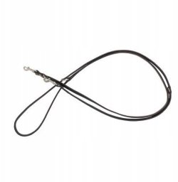 Smycz regulowana sk�rzana dla psa, br�zowy/czarny, M-L, 20mm/200cm