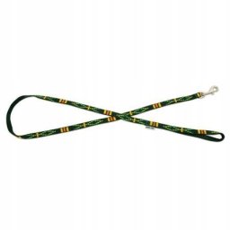 Smycz dla psa, zielona, wz�r etniczny, ta�ma polipropylenowa, 20mm/120cm