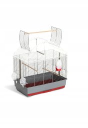 Klatka dla ptak�w, OLGA, szaro-czerwony, 59 x 36 x 66 cm