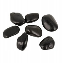 NB Minerals Kamienie polerowane Black Pebble III 30-50mm do akwarium terrarium 10kg/OPAK