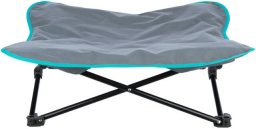 AIO FACTORY Legowisko kempingowe, dla psa, ciemnoszare/petrol, 88 � 32 � 88 cm, sk�adane