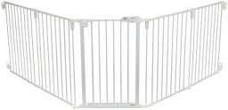 Barierka metalowa, z drzwiami, dla psa, bia�a, 62,5�300 � 76,5 cm