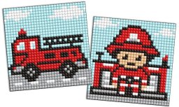 Diamentowa mozaika Kids naklejka - Zawód Strażak