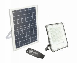 LED floodlight GTV BRAVOS solar rechargeable IP65 100W 6400K 1000lm 120degwith remote control