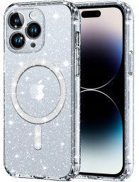 Etui do Apple iPhone 14 Pro BROKATOWE do MagSafe CLEAR CASE Szkło na ekran