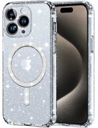 Etui do Apple iPhone 15 Pro BROKATOWE do MagSafe CLEAR CASE Szkło na ekran