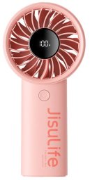 Mini wentylator Jisulife Handheld Fan Life4 5000mAh przenośny wiatraczek USB - różowy