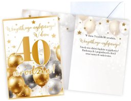 Kartka Okolicznościowa na 40 Urodziny - Cyfry