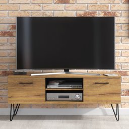 Szafka RTV Urban 120cm Loft Harpin ONE FURNITURE - Laminat Dębowy