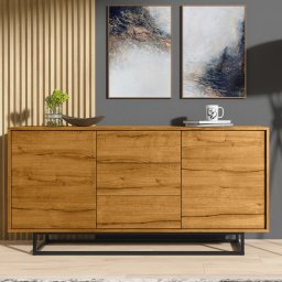 Komoda RTV Vista 140cm Loft ONE FURNITURE - Laminat Dębowy