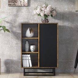 Komoda RTV Elysian 100cm Loft ONE FURNITURE Laminat Brąz Rustrykalny