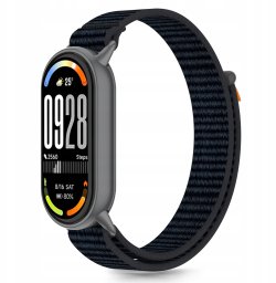 Pasek Tech-Protect Nylon Stripe do Xiaomi Smart Band 8 / 9 / 10 / NFC Black/orange