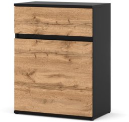 Komoda nowoczesna szuflada 60cm do salonu młodzieżowa czarny dąb wotan