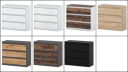 komoda młodzieżowa 3 szuflady 80cm hugo szafka do salonu sypialnia biała