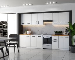 Hurtownia-Mebli Meble Kuchenne Białe Jowita 3.2m Z Blatem Kuchnia Modułowa Nowoczesna